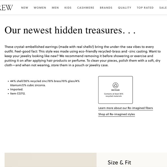 J. Crew seashell earrings NWT - Picture 10 of 10